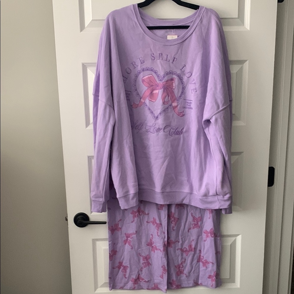 Purple womens Pajamas Set